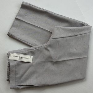 NEW Alfred Dunner 10P Heathered Veneto Valley Pants Gray Heathered